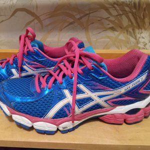 Asics Womens Gel-Flux 2 running shoes size 8-1/2 running shoes pink & blue 8.5